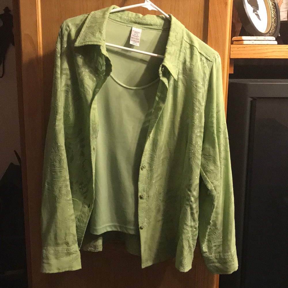 Green dress shirt